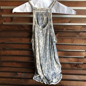 Acid Wash high neck v neck Tank